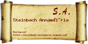 Steinbach Annamária névjegykártya